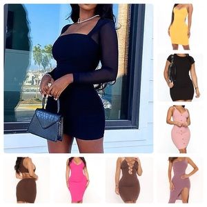 (8) Mini and Midi Dress set